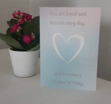 Load image into Gallery viewer, Loved and missed on Your Birthday Card

