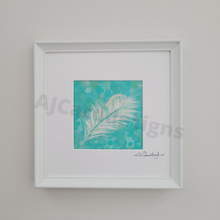 Load image into Gallery viewer, Framed Baby in White Feather Print
