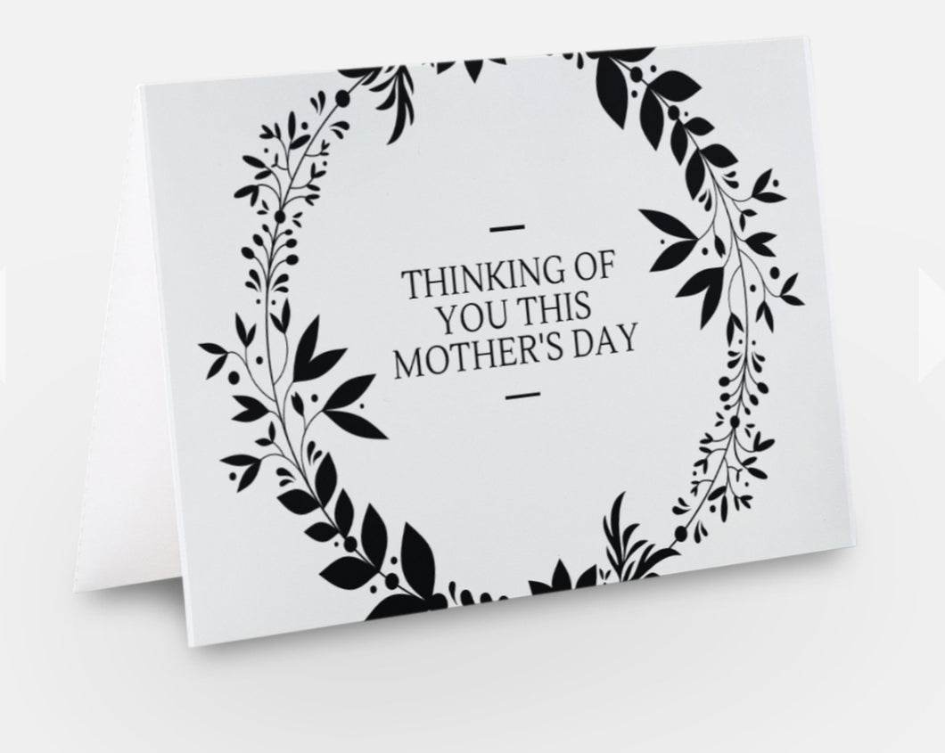 Black and White Mother's Day Card