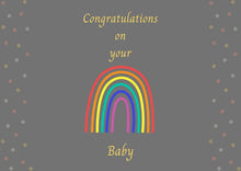 Load image into Gallery viewer, Rainbow Baby Card
